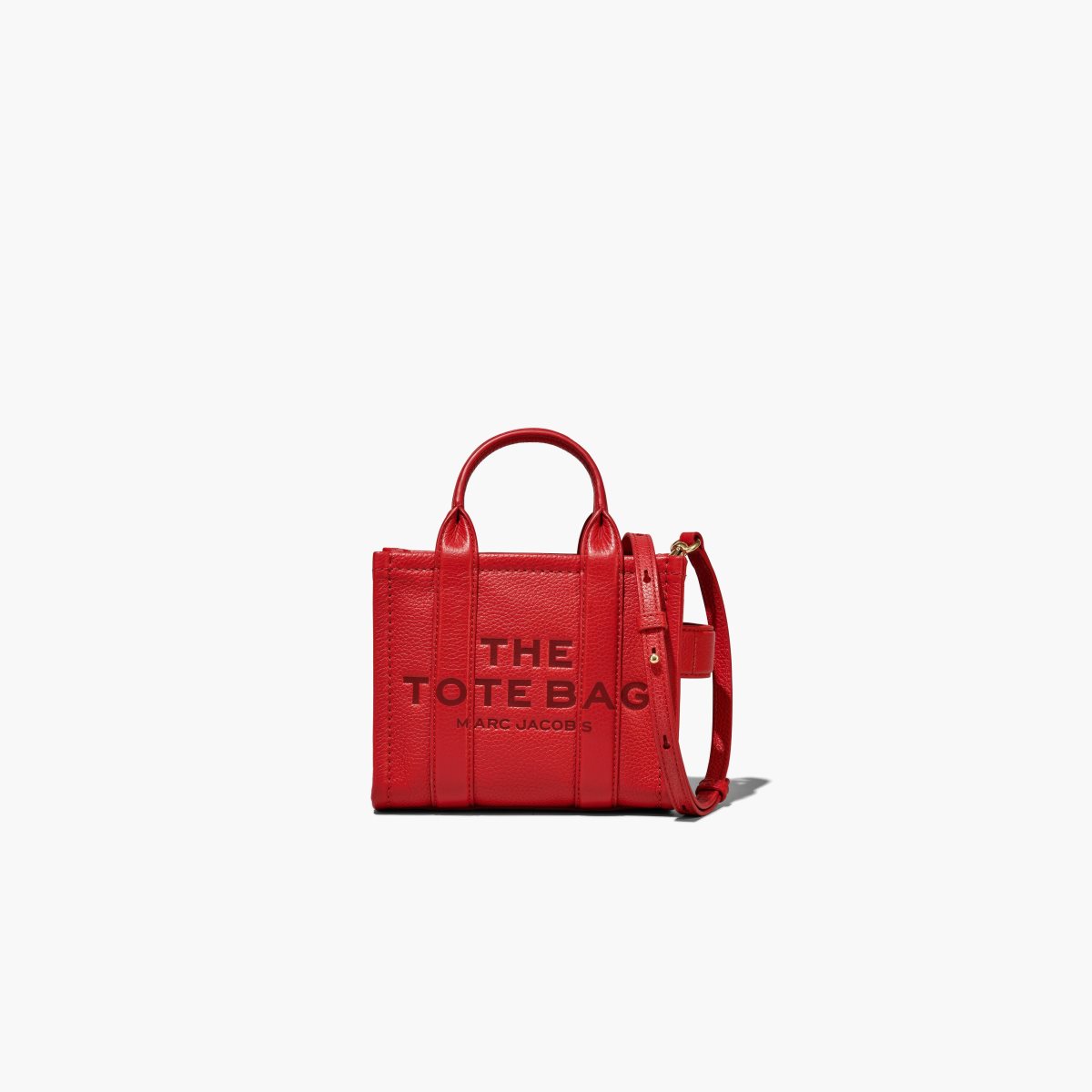 Marc Jacobs Leather Micro Tote Bag True Red | CXI-856392