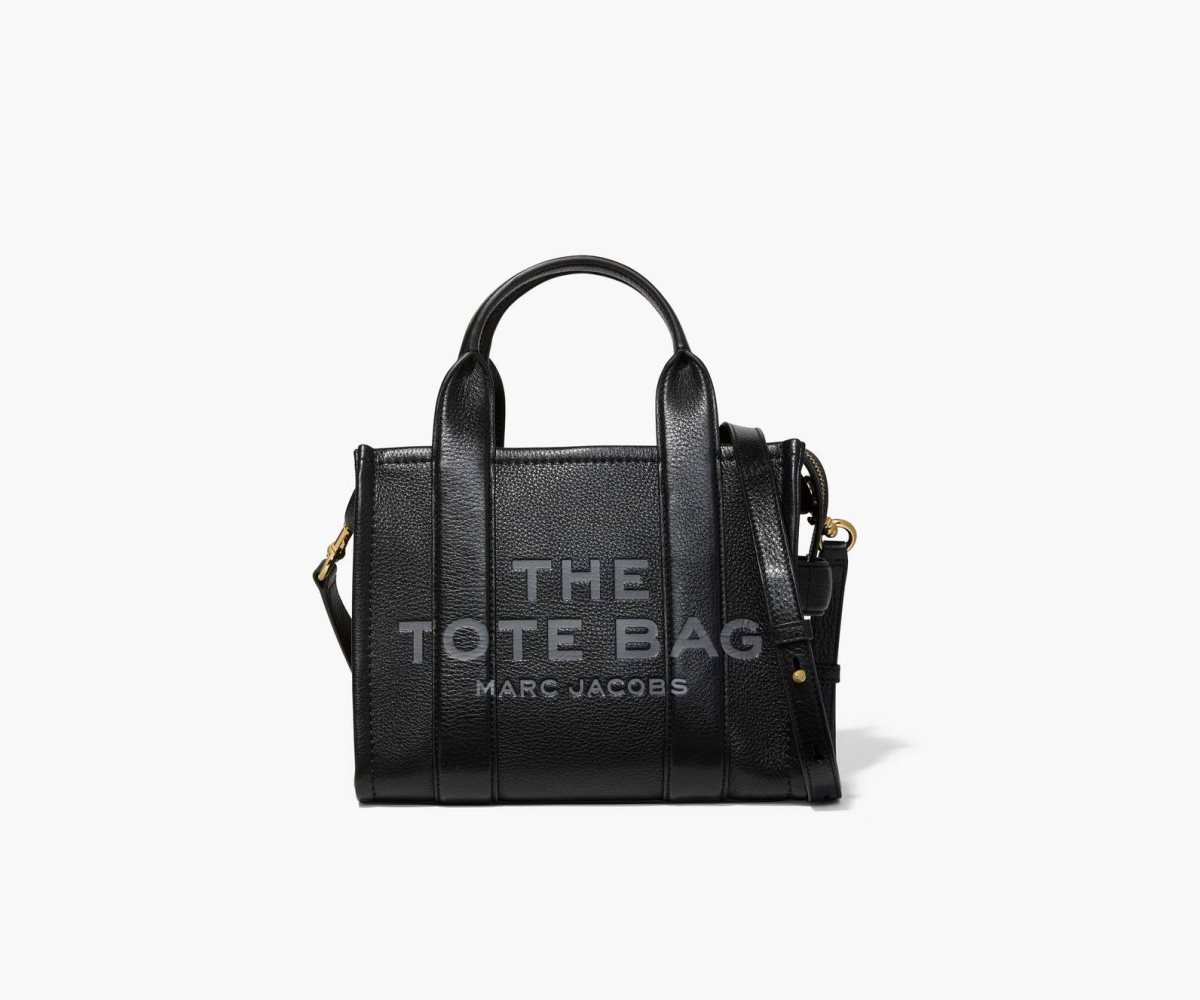 Marc Jacobs Leather Mini Tote Bag Black | HYX-342708