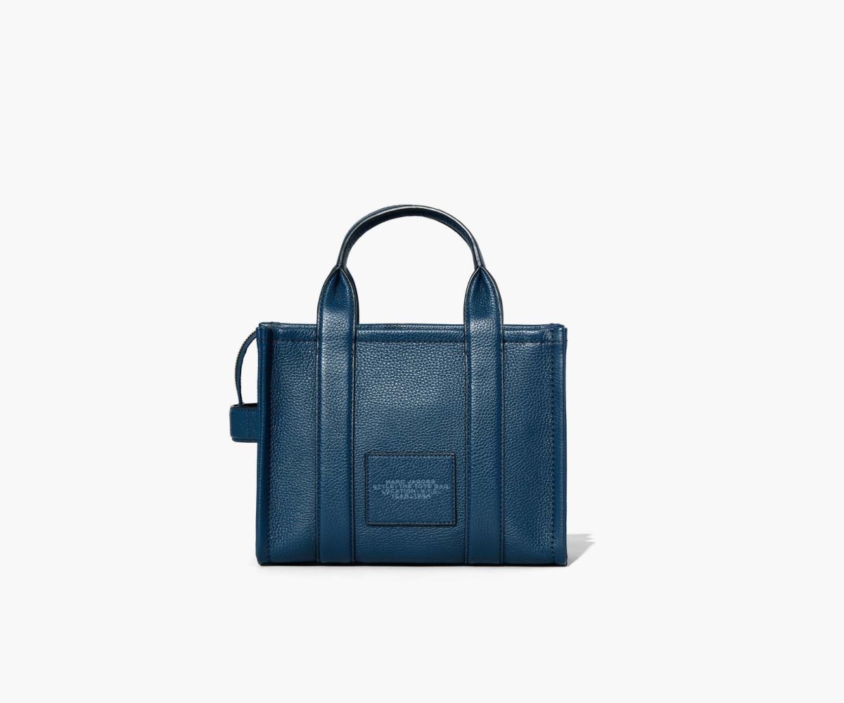 Marc Jacobs Leather Mini Tote Bag Blue Sea | QSY-043956