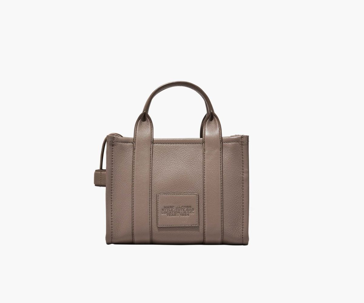 Marc Jacobs Leather Mini Tote Bag Cement | XLU-429708