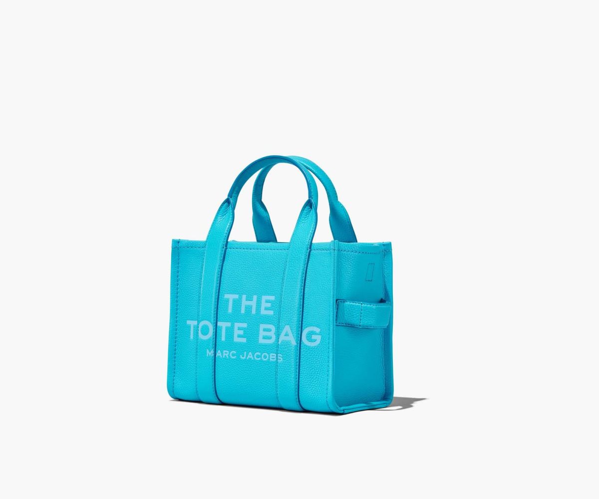 Marc Jacobs Leather Mini Tote Bag Pool | OCK-832054