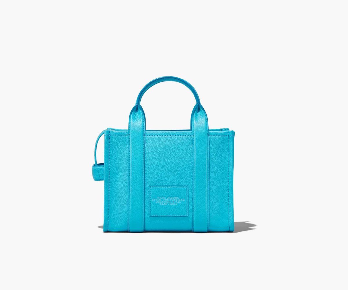 Marc Jacobs Leather Mini Tote Bag Pool | OCK-832054