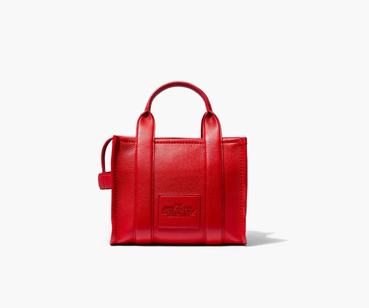 Marc Jacobs Leather Mini Tote Bag True Red | UEQ-173806