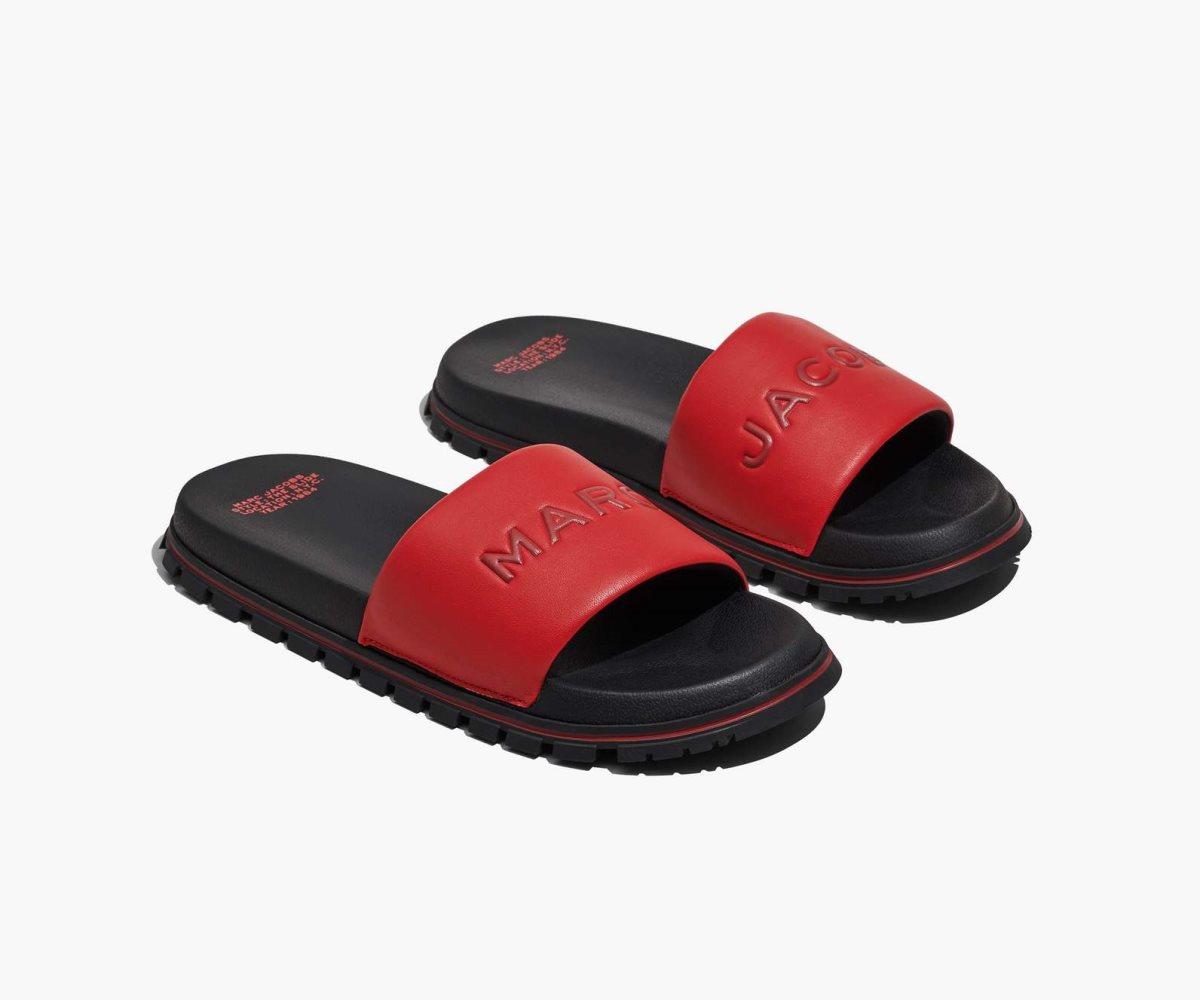 Marc Jacobs Leather Slide Red | TYI-108793