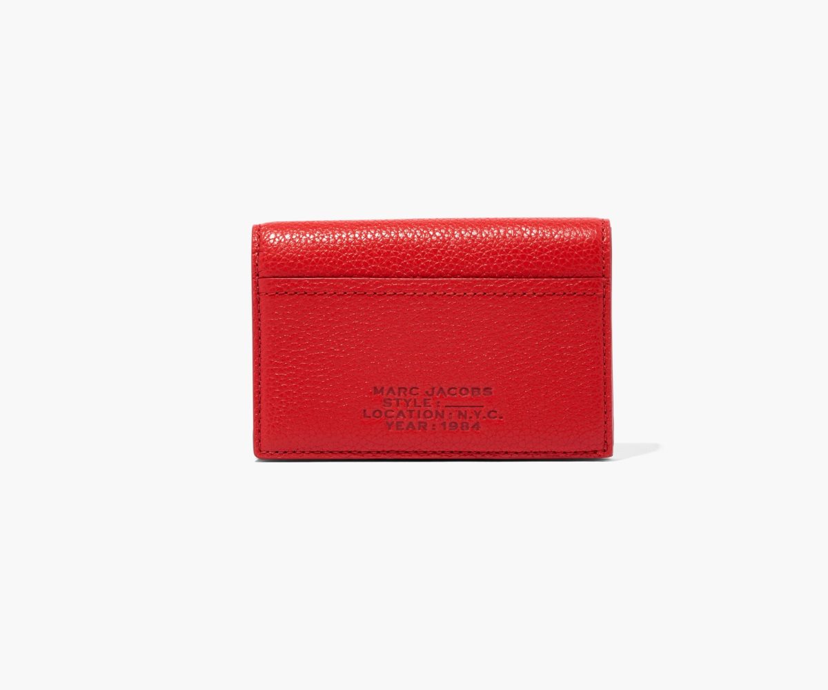 Marc Jacobs Leather Small Bifold Wallet True Red | EVU-840193