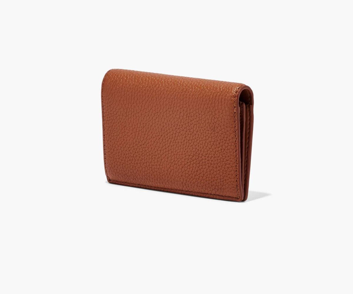 Marc Jacobs Leather Small Bifold Wallet Argan Oil | SPY-693410