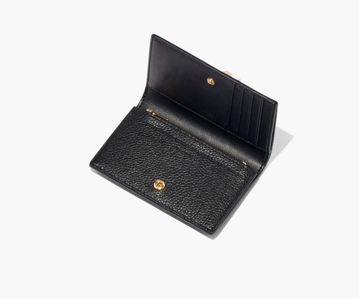 Marc Jacobs Leather Small Bifold Wallet Black | YWL-269458
