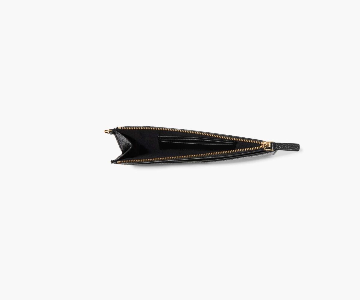 Marc Jacobs Leather Small Wristlet Black | XDU-470263