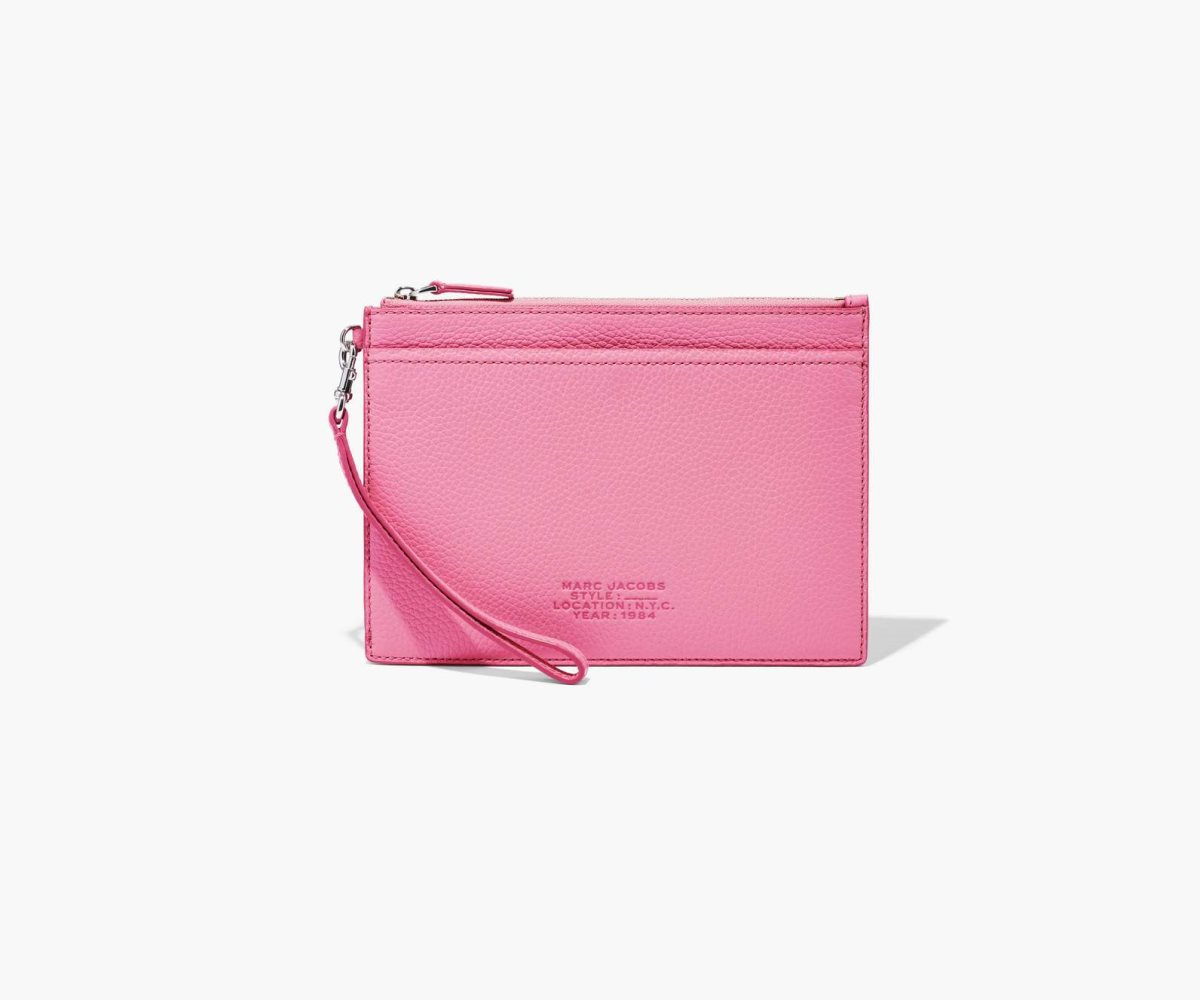 Marc Jacobs Leather Small Wristlet Candy Pink | RXK-467038