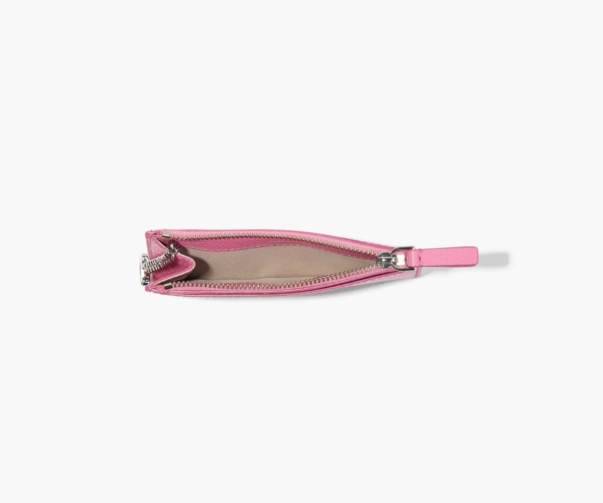 Marc Jacobs Leather Top Zip Wristlet Candy Pink | WMD-270413