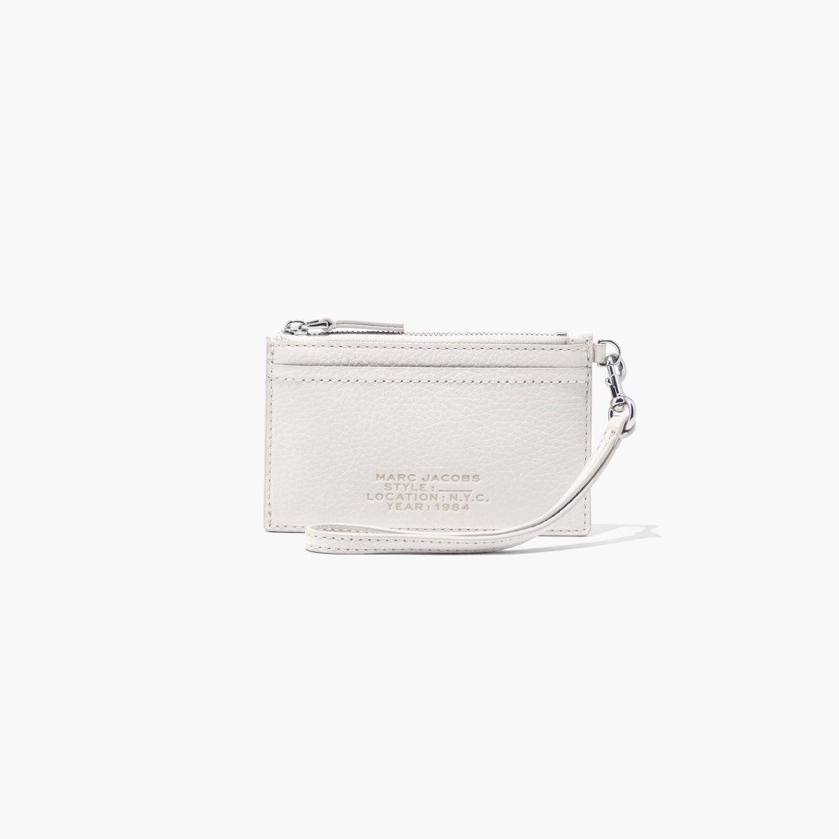 Marc Jacobs Leather Top Zip Wristlet Cotton | ZPD-576419