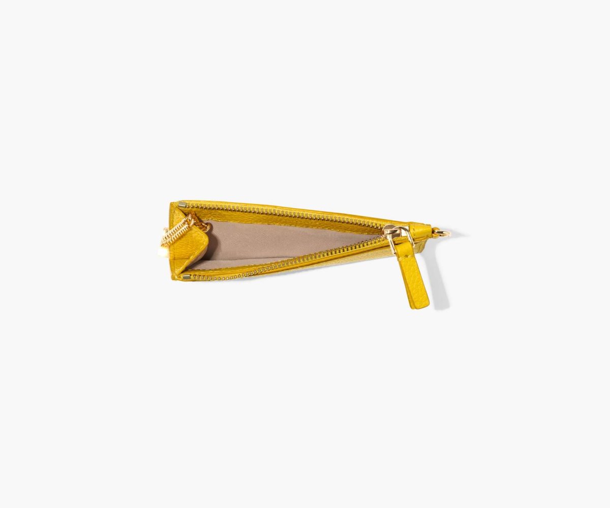 Marc Jacobs Leather Top Zip Wristlet Sun | YSB-375091