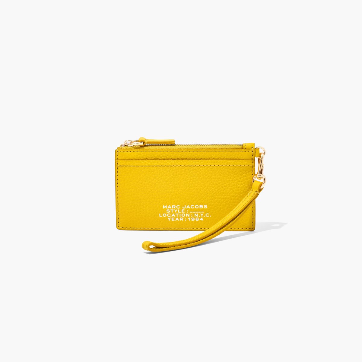 Marc Jacobs Leather Top Zip Wristlet Sun | YSB-375091