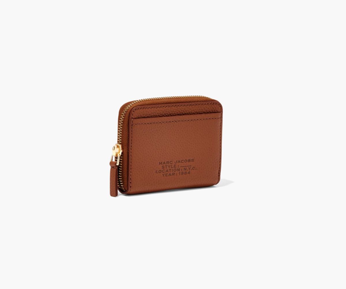 Marc Jacobs Leather Zip Around Wallet Argan Oil | MEU-871246