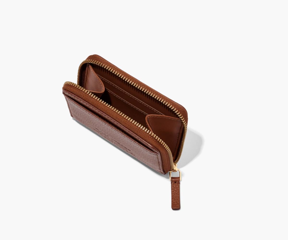 Marc Jacobs Leather Zip Around Wallet Argan Oil | MEU-871246