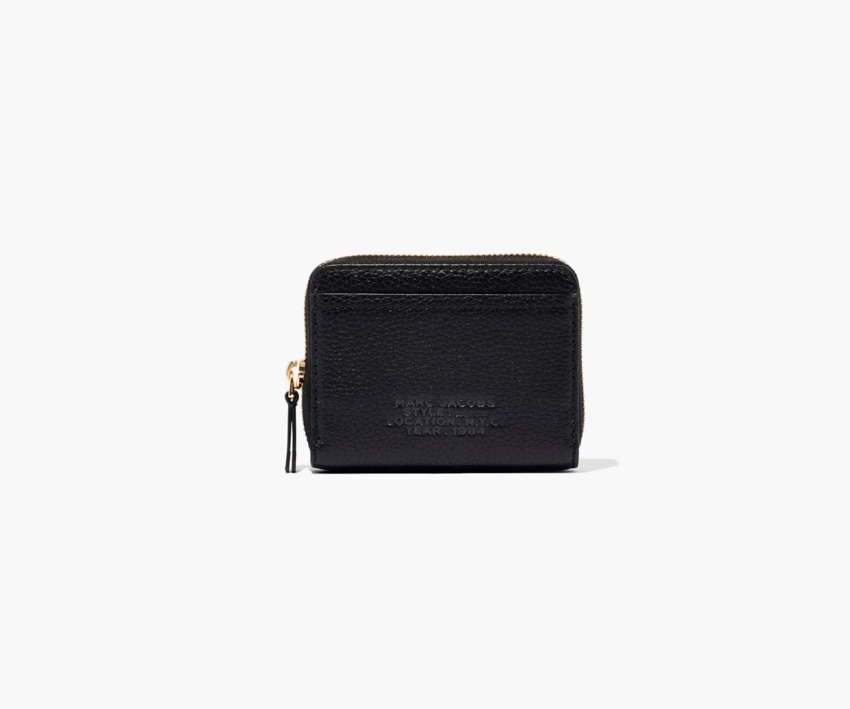 Marc Jacobs Leather Zip Around Wallet Black | LXY-570926