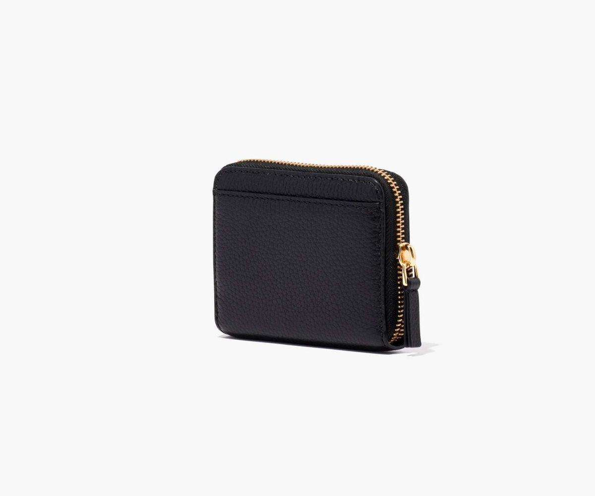 Marc Jacobs Leather Zip Around Wallet Black | LXY-570926