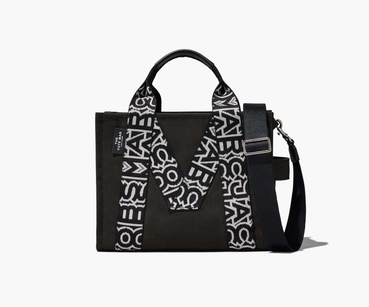 Marc Jacobs M Medium Tote Bag Black/White | BUV-236715