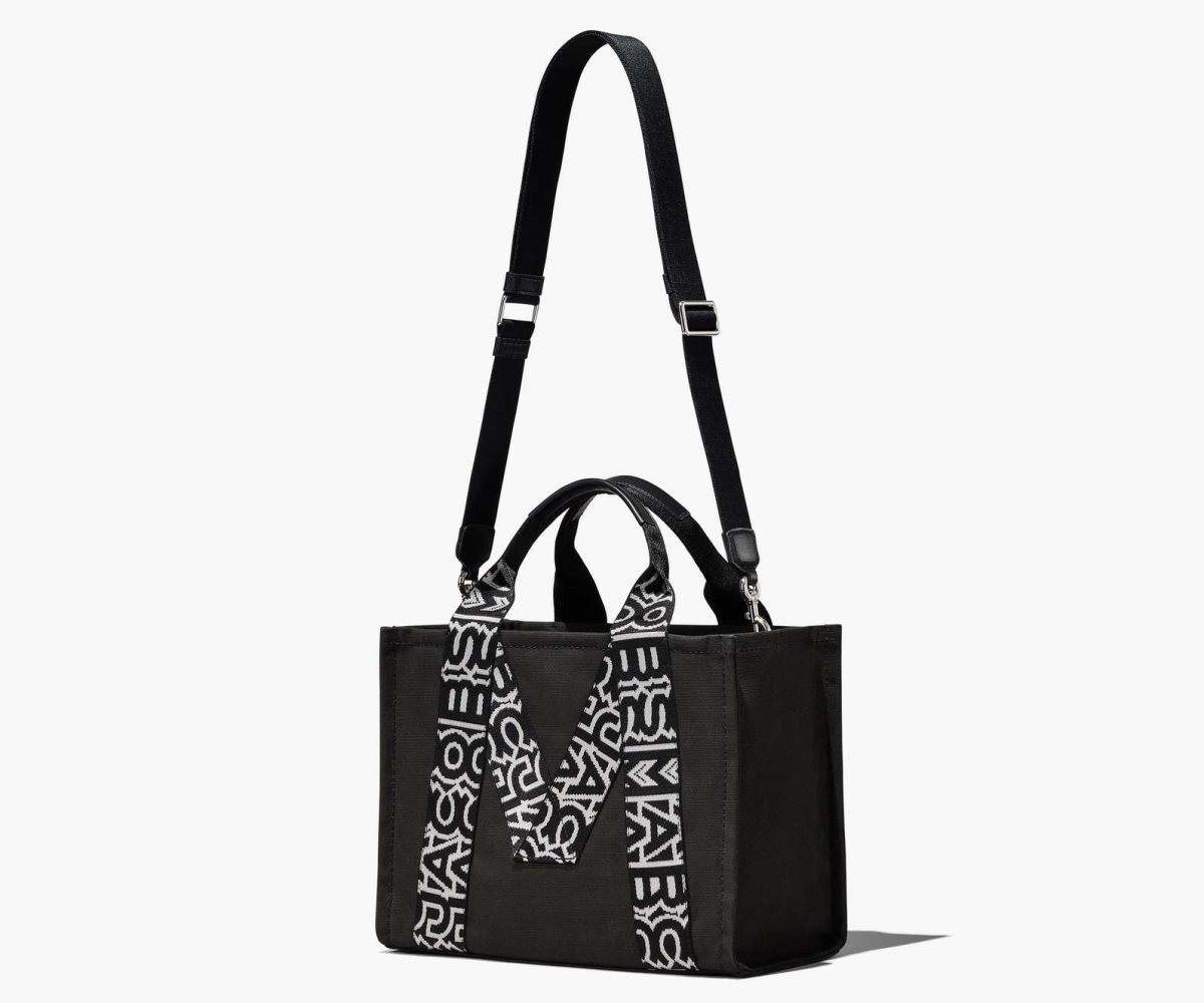 Marc Jacobs M Medium Tote Bag Black/White | BUV-236715