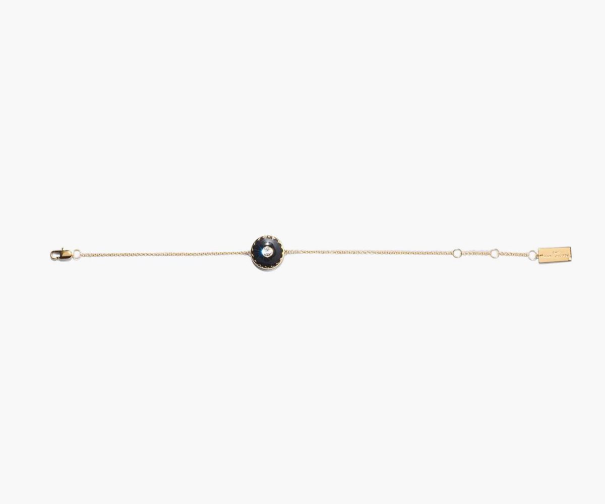 Marc Jacobs Medallion Bracelet Black/Gold | XQV-917063