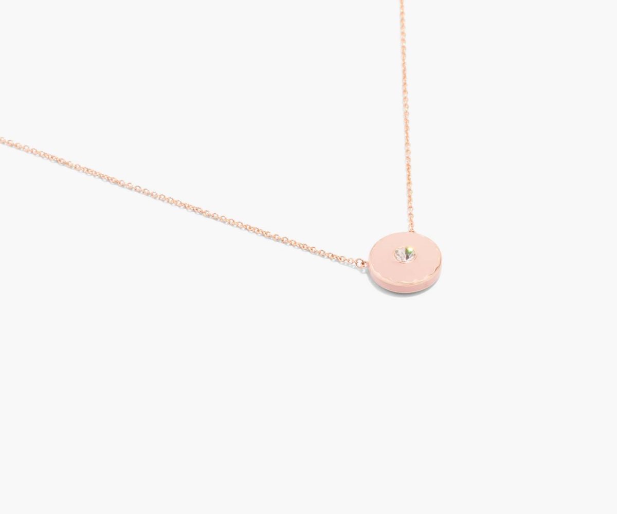 Marc Jacobs Medallion Pendant Sand/Rose Gold | HJV-431760