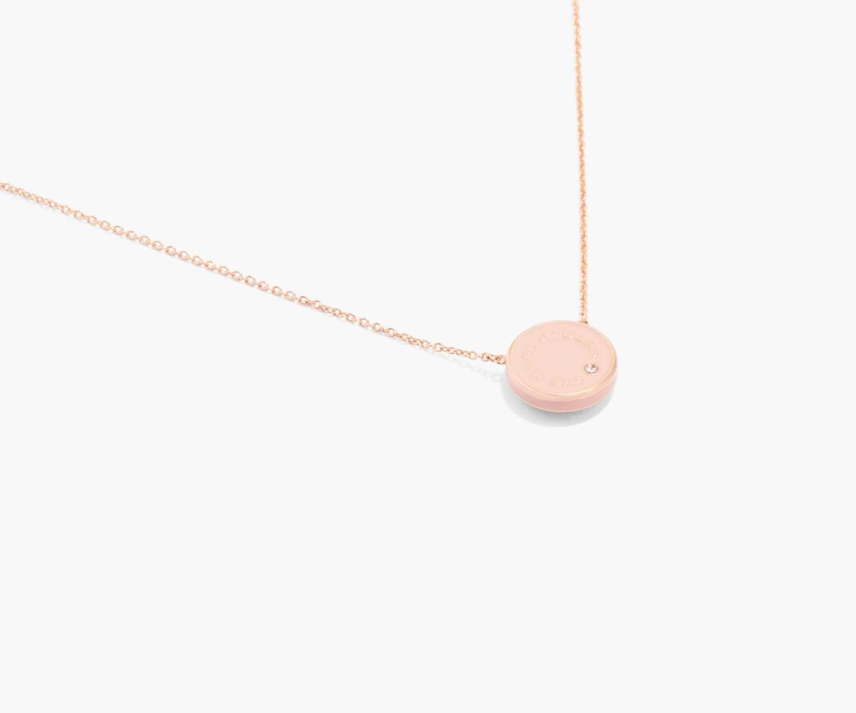 Marc Jacobs Medallion Pendant Sand/Rose Gold | HJV-431760