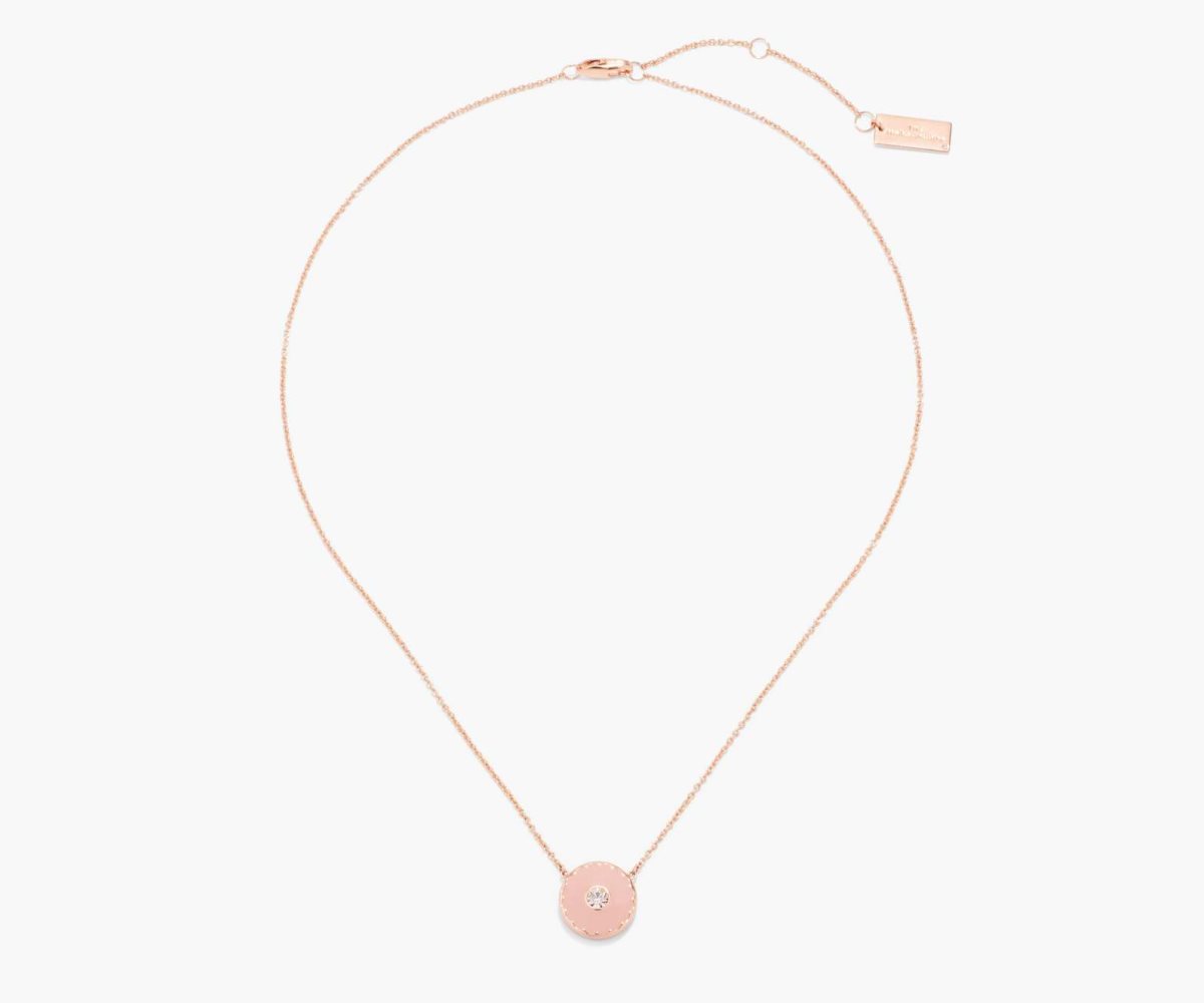 Marc Jacobs Medallion Pendant Sand/Rose Gold | HJV-431760