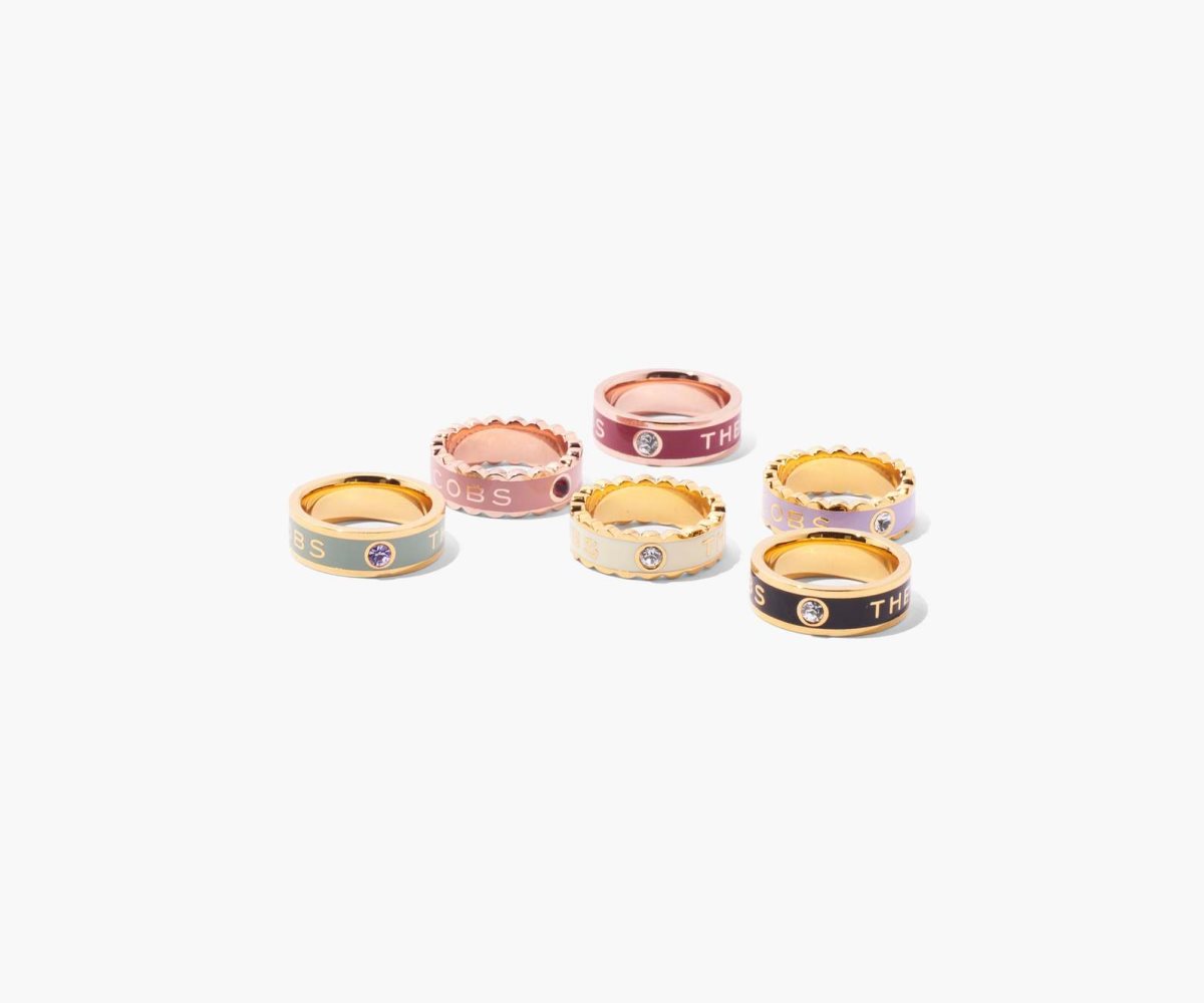 Marc Jacobs Medallion Ring Black/Gold | AYZ-984123
