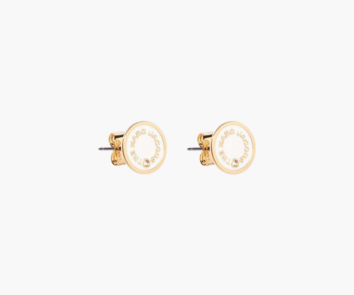 Marc Jacobs Medallion Studs Cream | OVA-823507