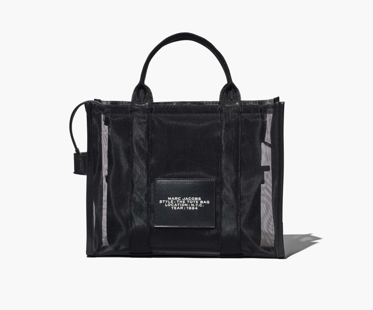 Marc Jacobs Mesh Medium Tote Bag Blackout | UKW-784906