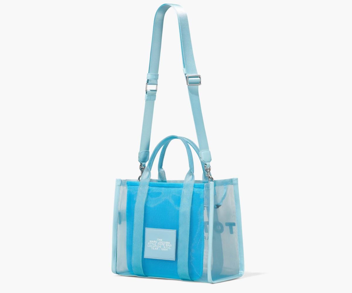Marc Jacobs Mesh Medium Tote Bag Pale Blue | TIN-519043