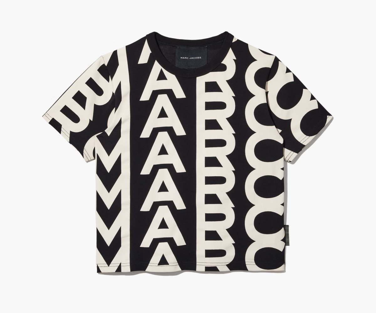 Marc Jacobs Monogram Baby Tee Black/Ivory | STP-870592