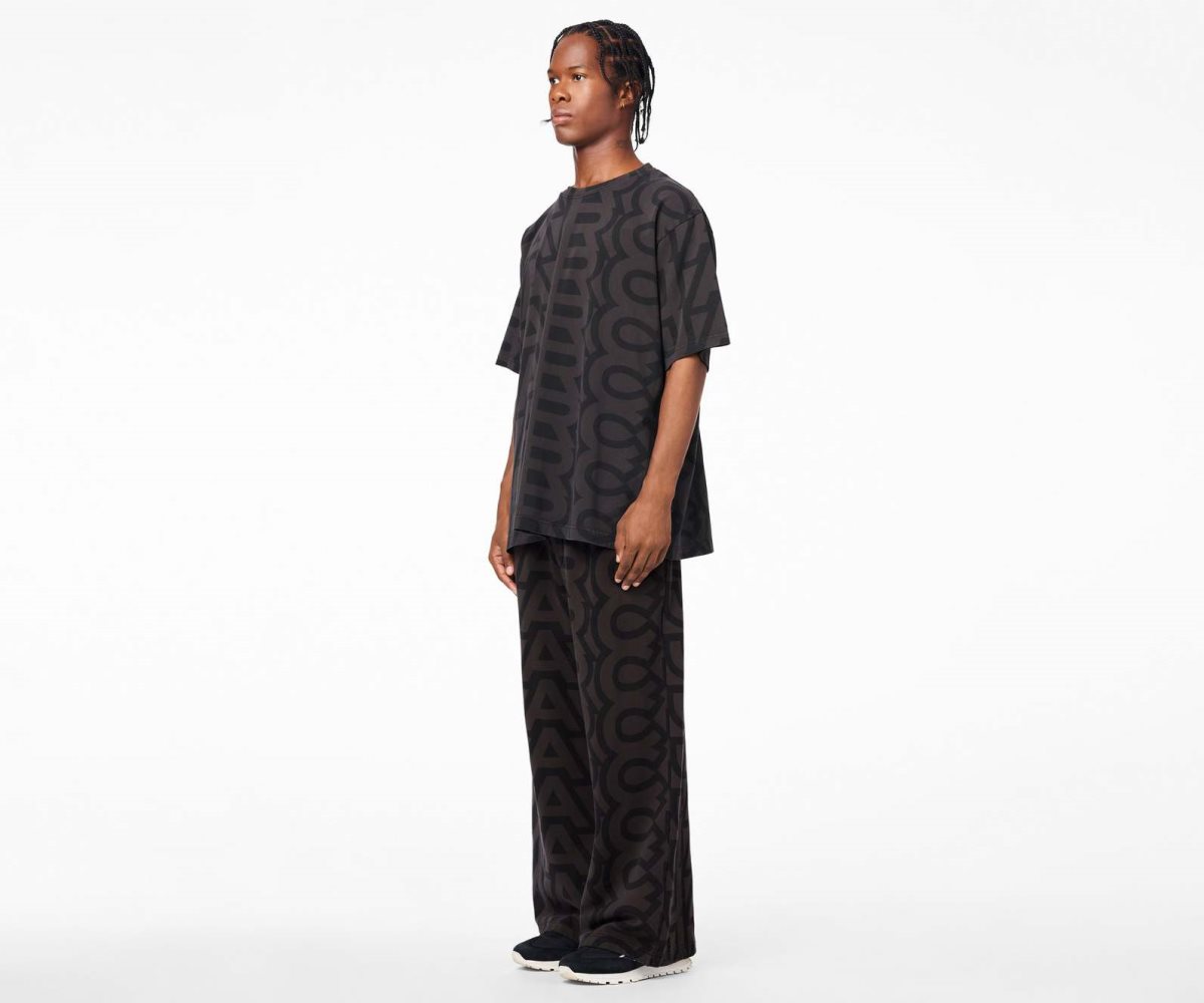 Marc Jacobs Monogram Big T-Shirt Black/Charcoal | UEY-602153