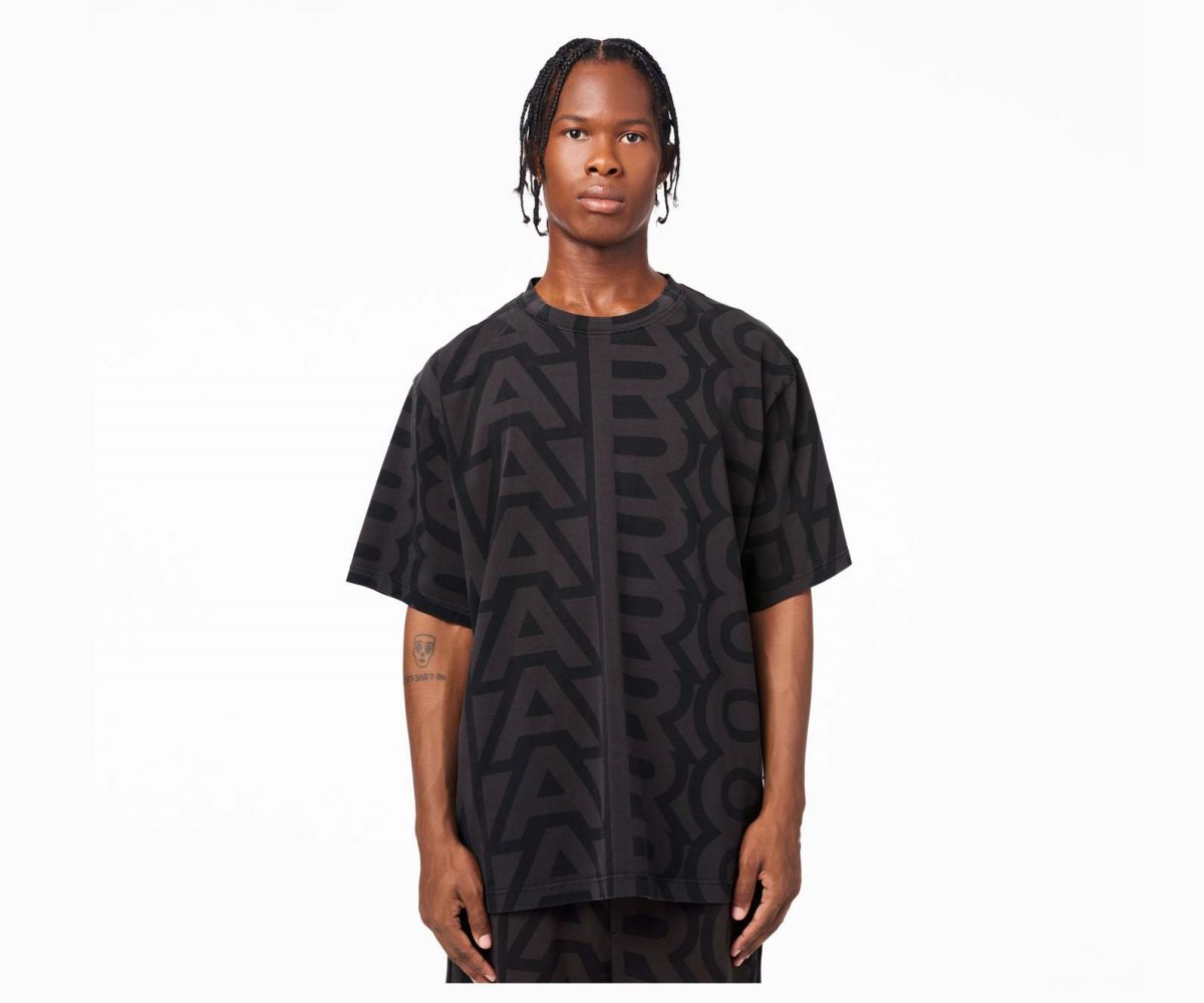 Marc Jacobs Monogram Big T-Shirt Black/Charcoal | UEY-602153