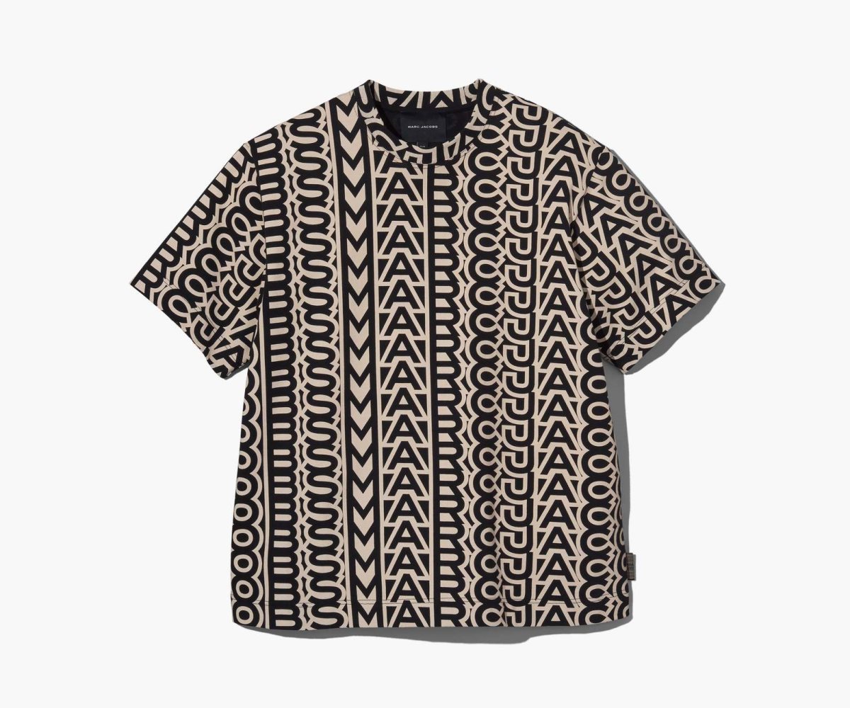 Marc Jacobs Monogram Big T-Shirt Black/Ivory | GKN-127305