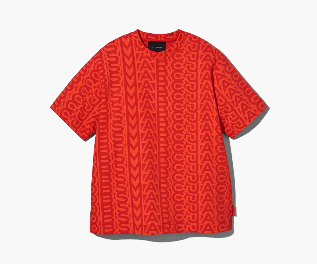 Marc Jacobs Monogram Big T-Shirt Electric Orange/True Red | EPN-475691