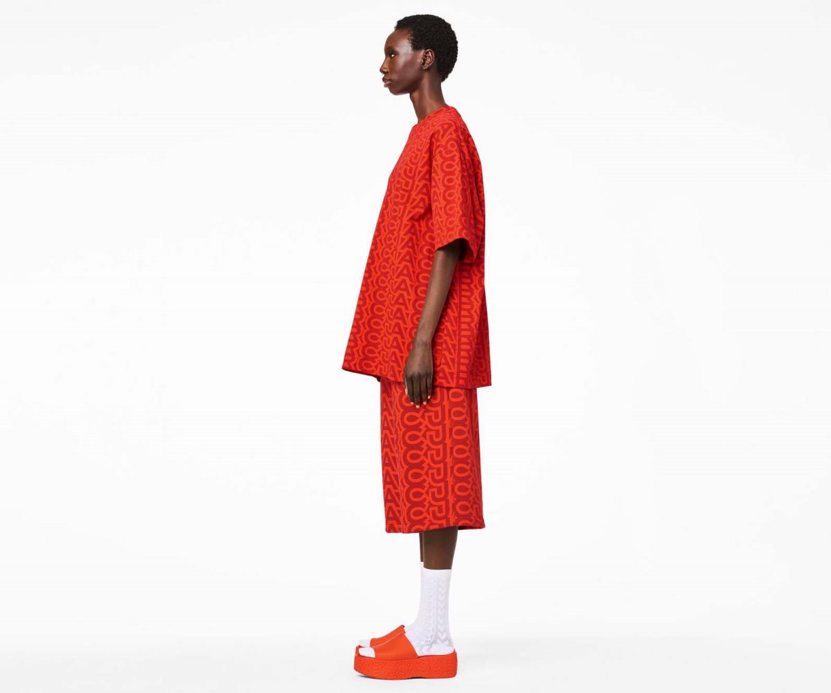 Marc Jacobs Monogram Big T-Shirt Electric Orange/True Red | EPN-475691