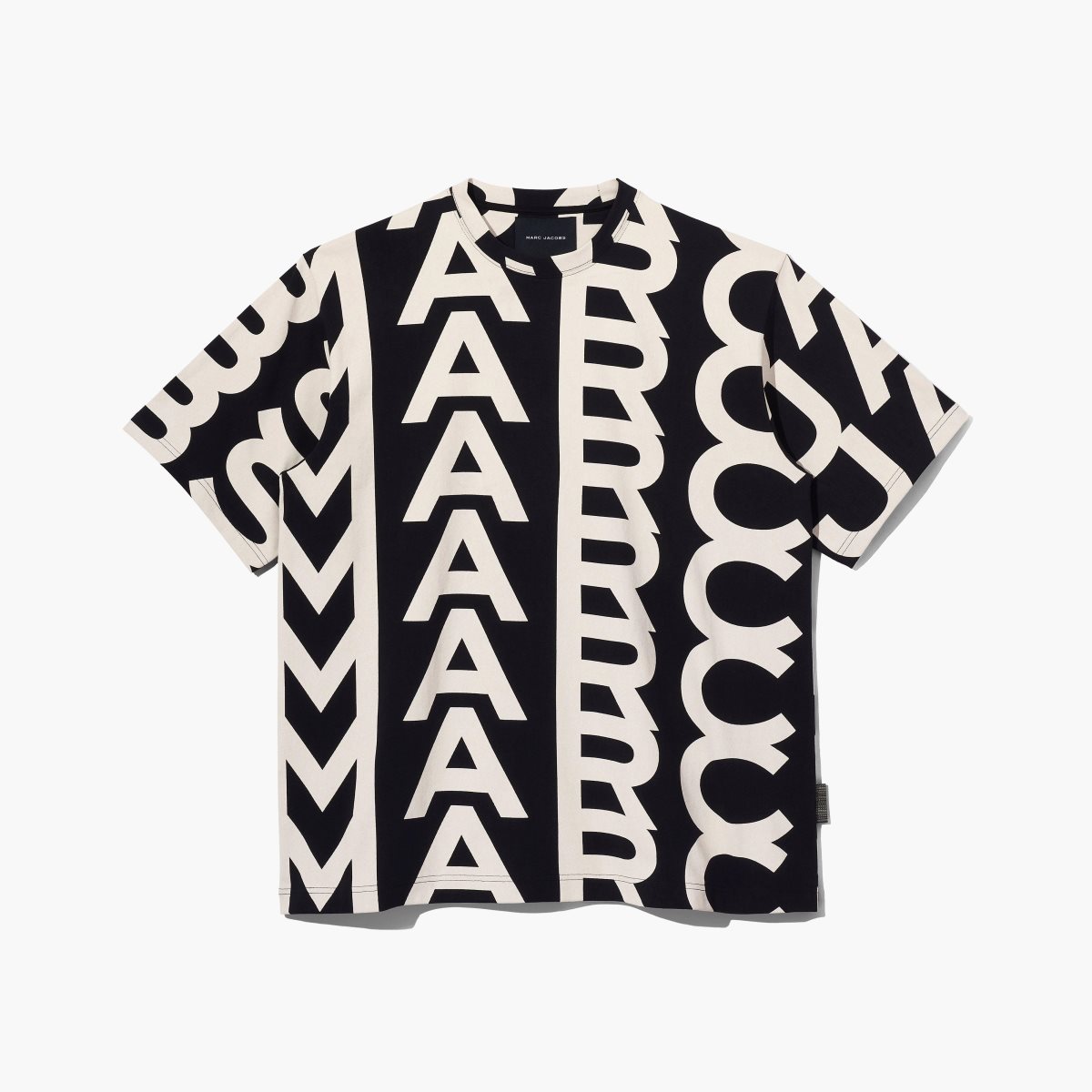 Marc Jacobs Monogram Big Tee Black/Ivory | XNY-375904