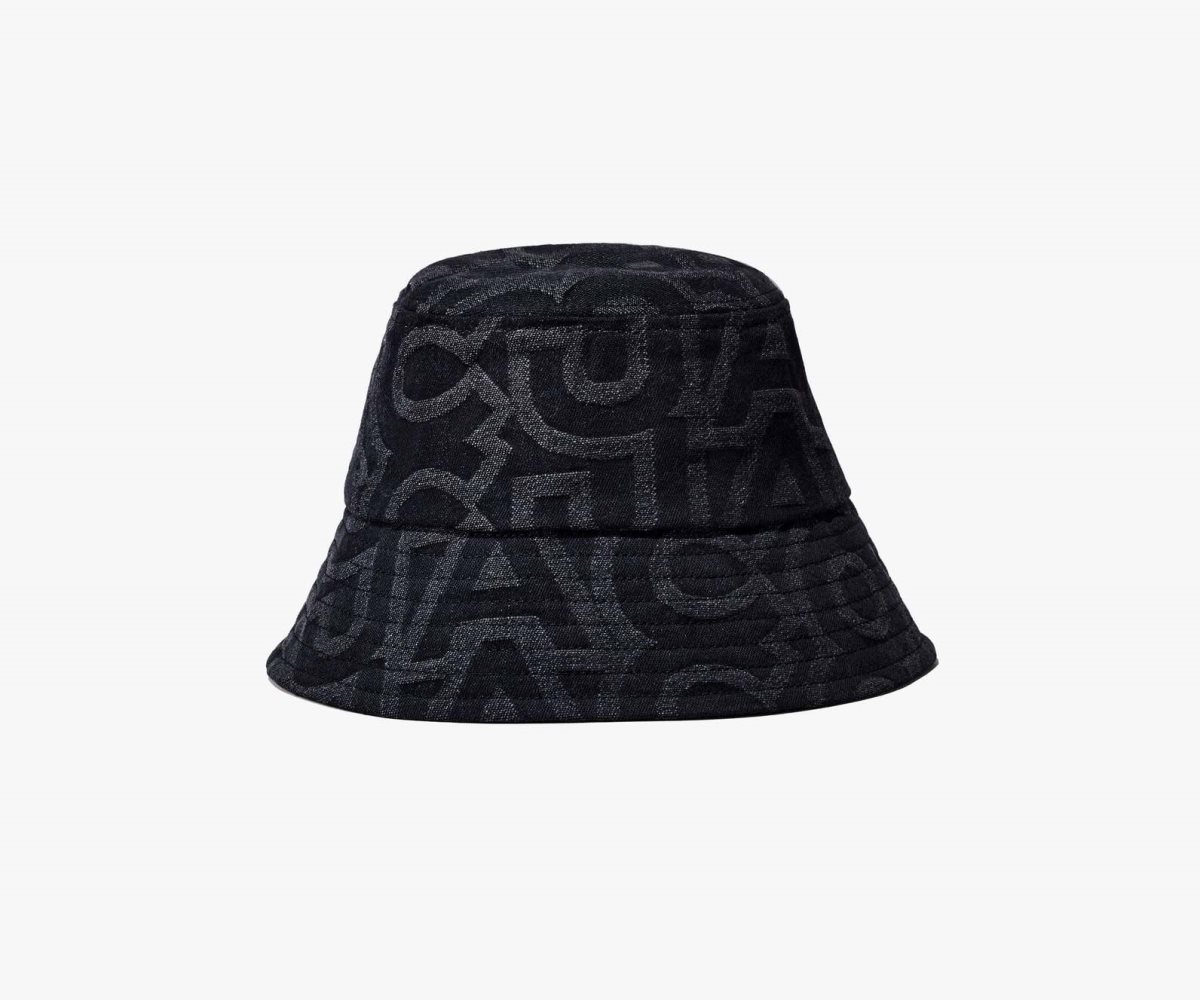 Marc Jacobs Monogram Bucket Hat Black | LMY-736412