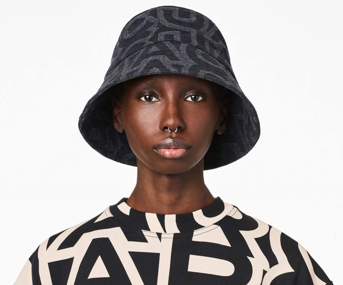 Marc Jacobs Monogram Bucket Hat Black | LMY-736412