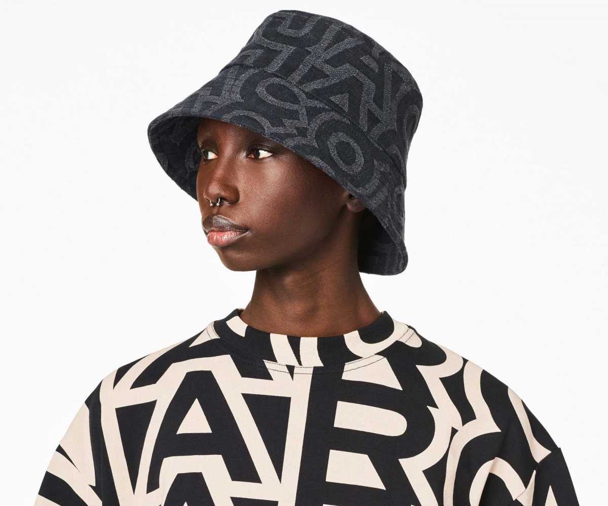 Marc Jacobs Monogram Bucket Hat Black | LMY-736412