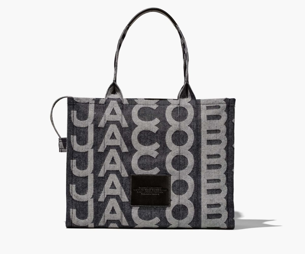 Marc Jacobs Monogram Denim Large Tote Denim Blue | AEY-641305