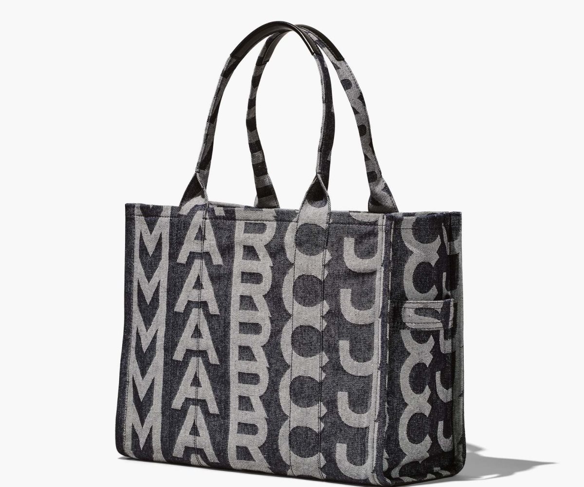 Marc Jacobs Monogram Denim Large Tote Denim Blue | AEY-641305