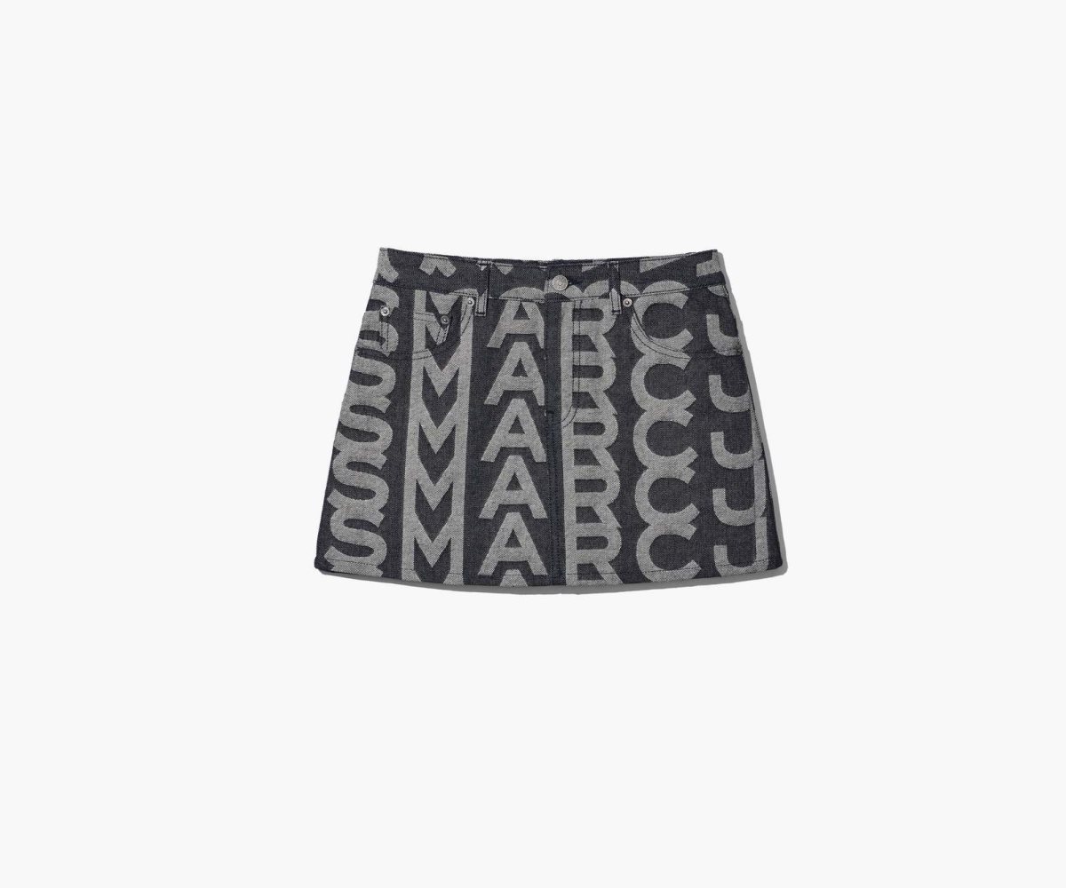 Marc Jacobs Monogram Denim Mini Skirt Denim Blue | ZNP-312870