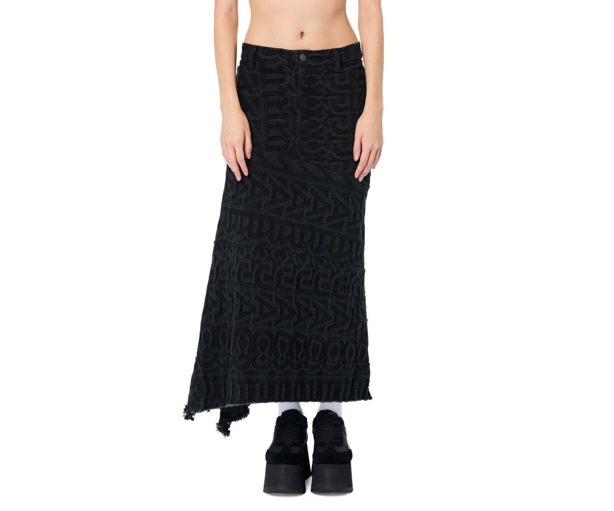 Marc Jacobs Monogram Denim Skirt Black | HYZ-481675
