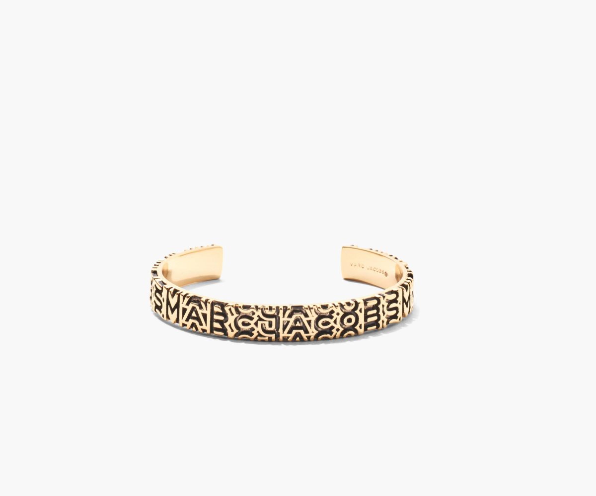Marc Jacobs Monogram Engraved Bracelet Aged Gold | WMK-502918