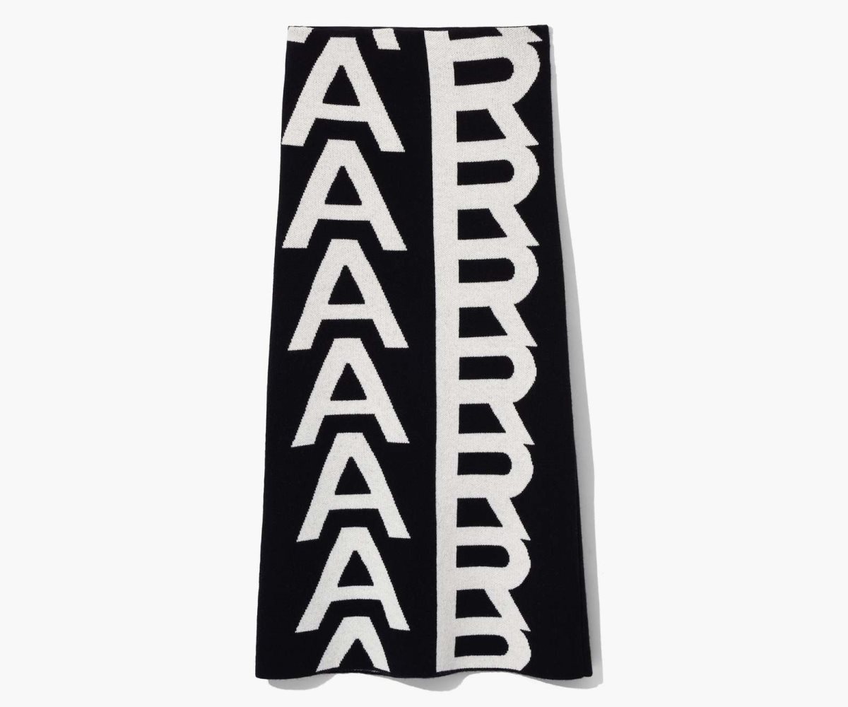 Marc Jacobs Monogram Knit Tube Skirt Black/Ivory | EDN-072684