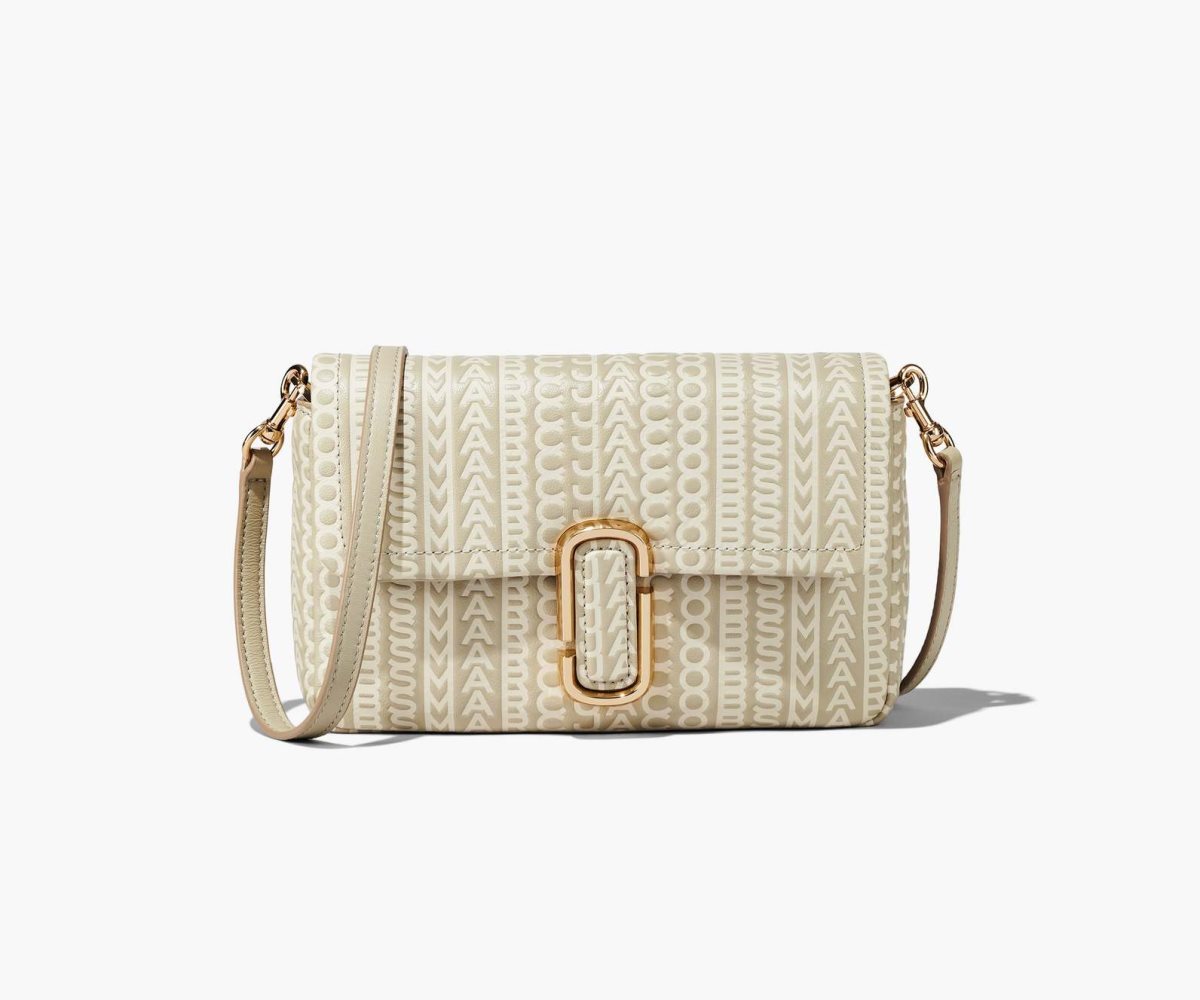 Marc Jacobs Monogram Leather J Marc Shoulder Bag Khaki | ZXR-394051