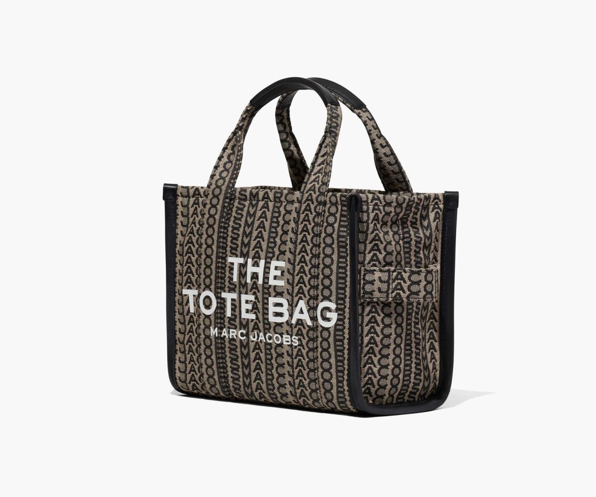 Marc Jacobs Monogram Mini Tote Bag Beige Multi | LGK-714296