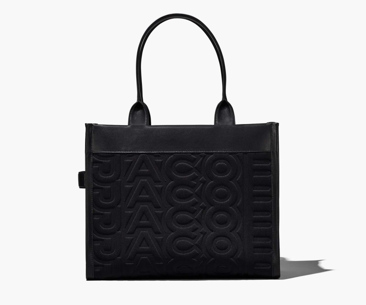 Marc Jacobs Monogram Neoprene Large Tote Bag Black | KEY-456392